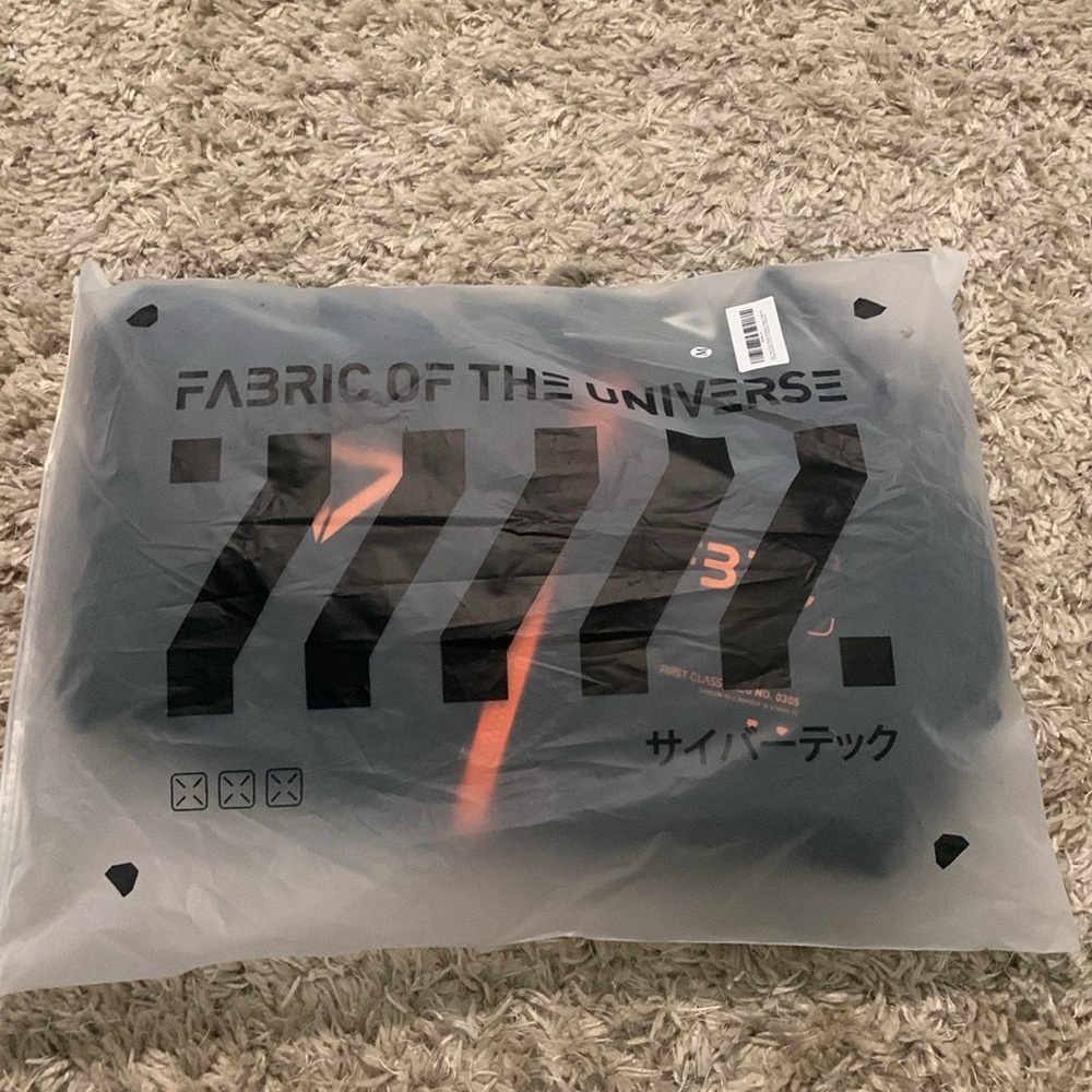 Fabric of the Universe V3-3 Black Orange Short Bomber Jacket - Picture 6 of 7